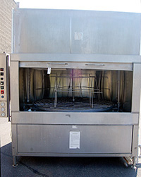 used, DOUGLAS RBW-74 ROTARY BATCH WASHER, LUG WASHER, TOTE WASHER, Alard item Y3146