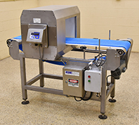 Refurbished Lock Met30+ FOOD METAL DETECTOR with conveyor, large 14x11 opening, stainless steel, in stock, Alard item Y5350