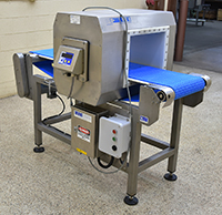 Refurbished Lock Met30+ FOOD METAL DETECTOR with conveyor, large 16x11 opening, stainless steel, in stock, Alard item Y5352