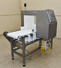 refurbished, Sesotec Model C-Scan GHF METAL DETECTOR with BELT CONVEYOR, LARGE OPENING, 18x19, food grade, stainless steel, Alard item Y5375