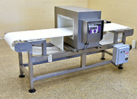 Used Refurbished Fortress Phantom FOOD METAL DETECTOR with conveyor, 20x8 opening, stainless steel, in stock, Alard item Y5562